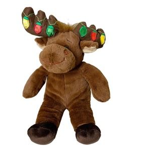 Build A Bear Workshop Hal The‎ Moose w/ Christmas Lights Retired Stuffed Animal